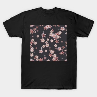 Gentle pattern with pink tropical flowers T-Shirt